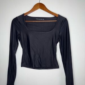 Abercrombie & Fitch black Long Sleeve Top